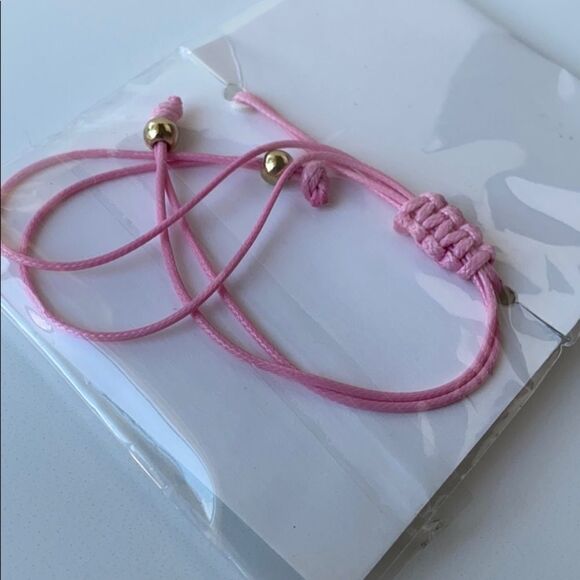 PINK Make A Wish Cord Cowrie Bracelet - Picture 4 of 7
